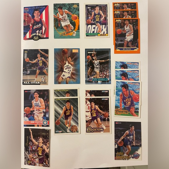 Set of 19 John Stockton Basketball cards Jazz - Picture 1 of 15